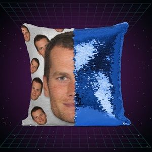 Tom Brady Sequin Pillow - Still the 🐐